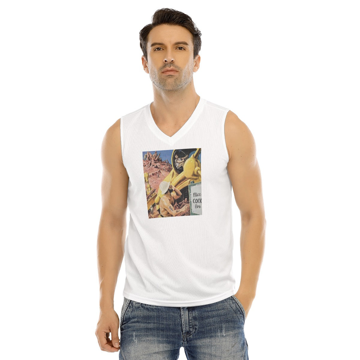 V-neck Tank Top, Construction Workers