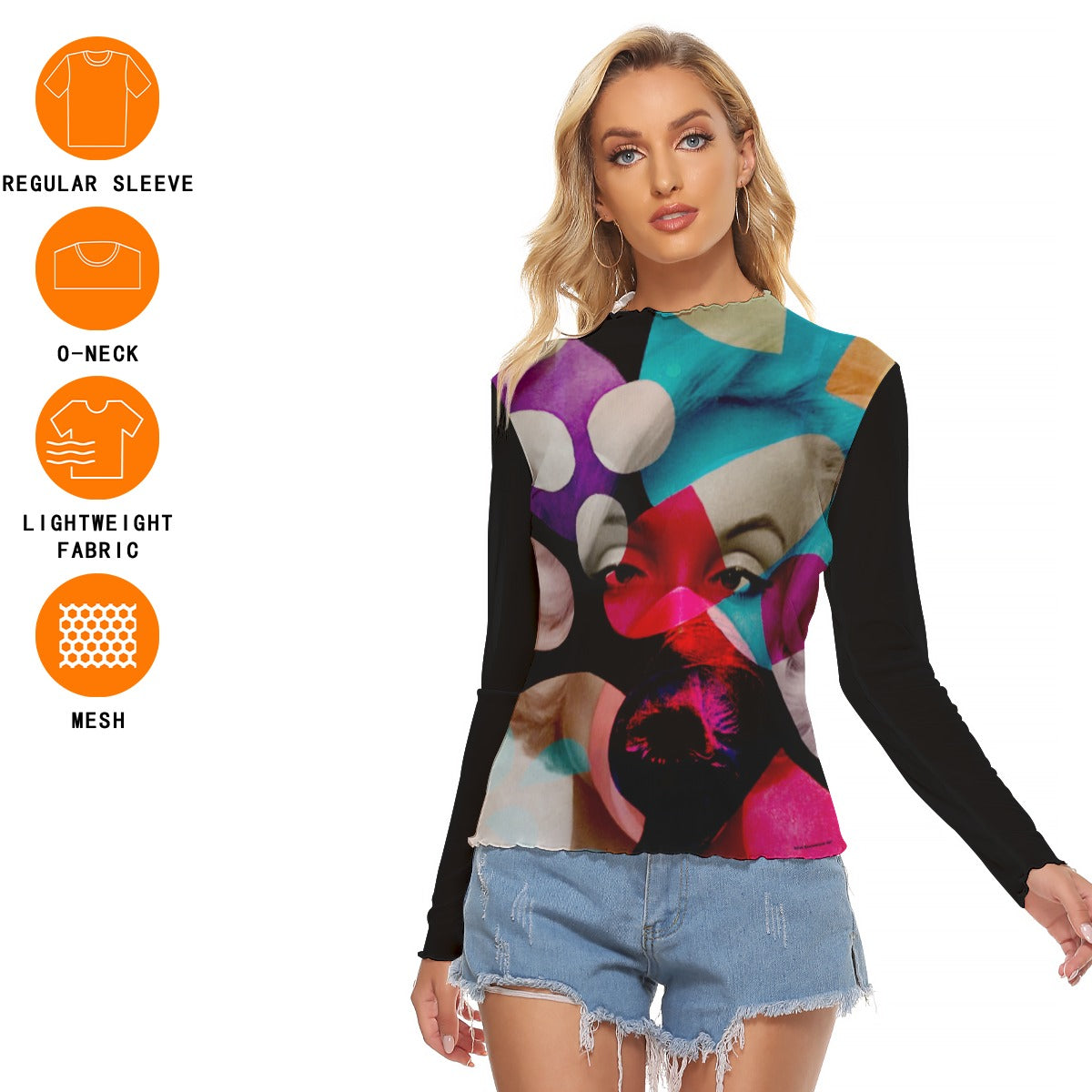 Mesh Long Sleeve Shirt, Icon