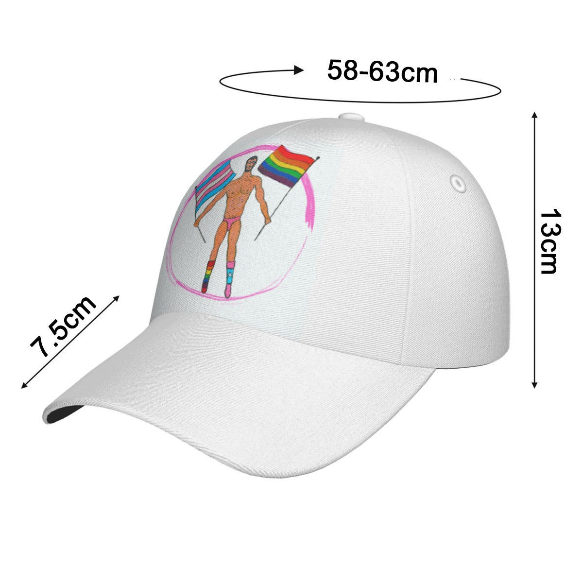 Ball Cap, Pride Flags Circle