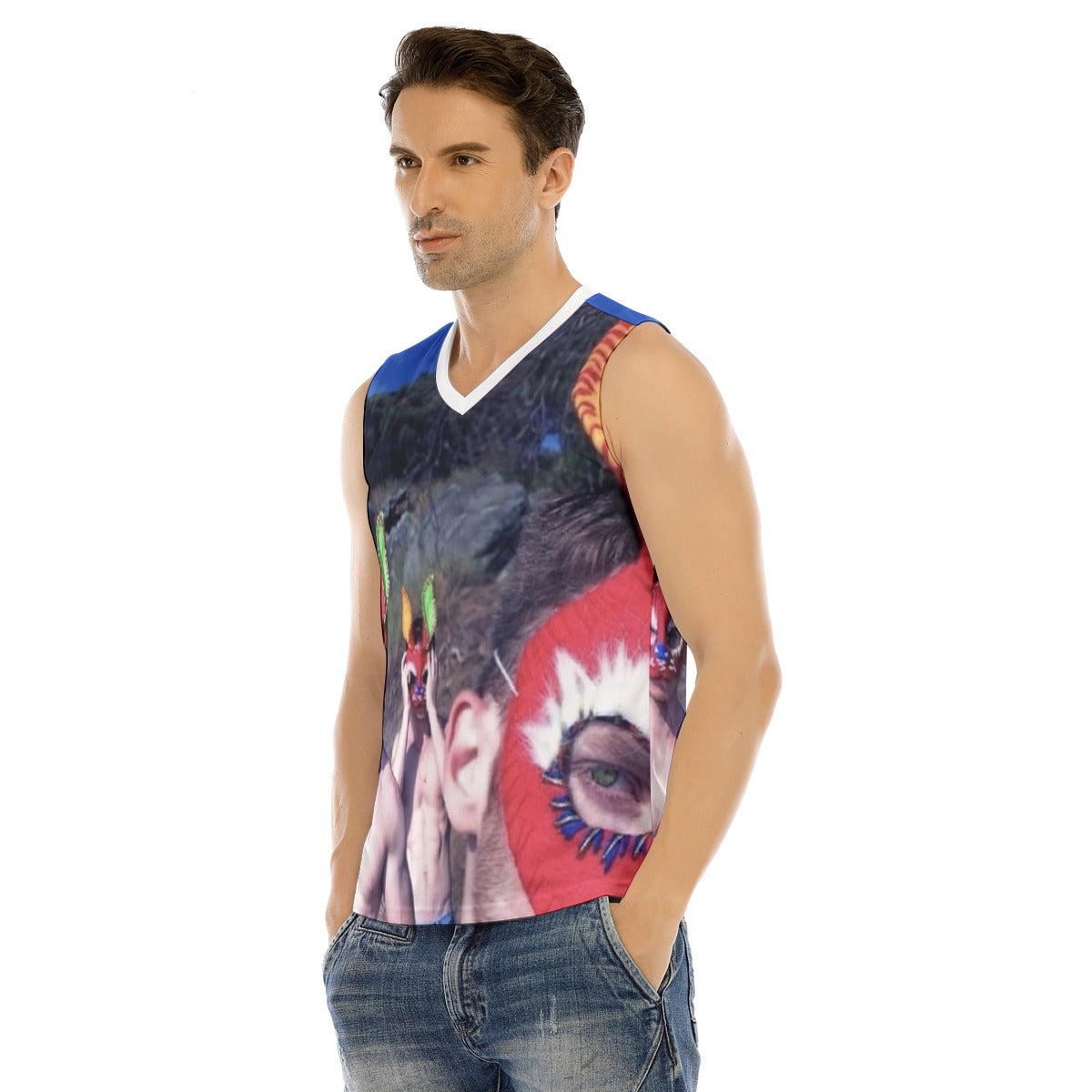 V-neck Tank Top, Gym Bunny