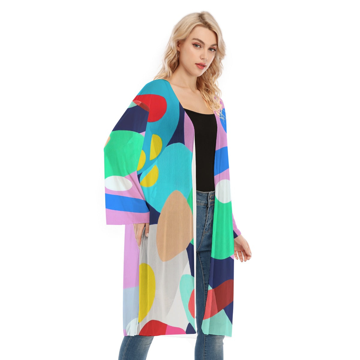 Long Sleeve Mesh Cardigan, Alice