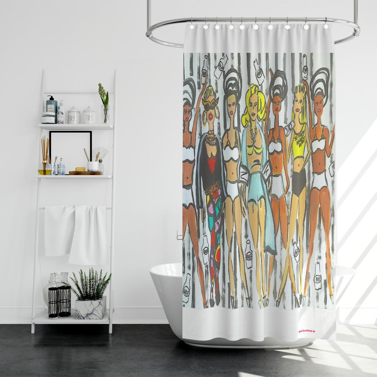 Shower curtain, Slippery