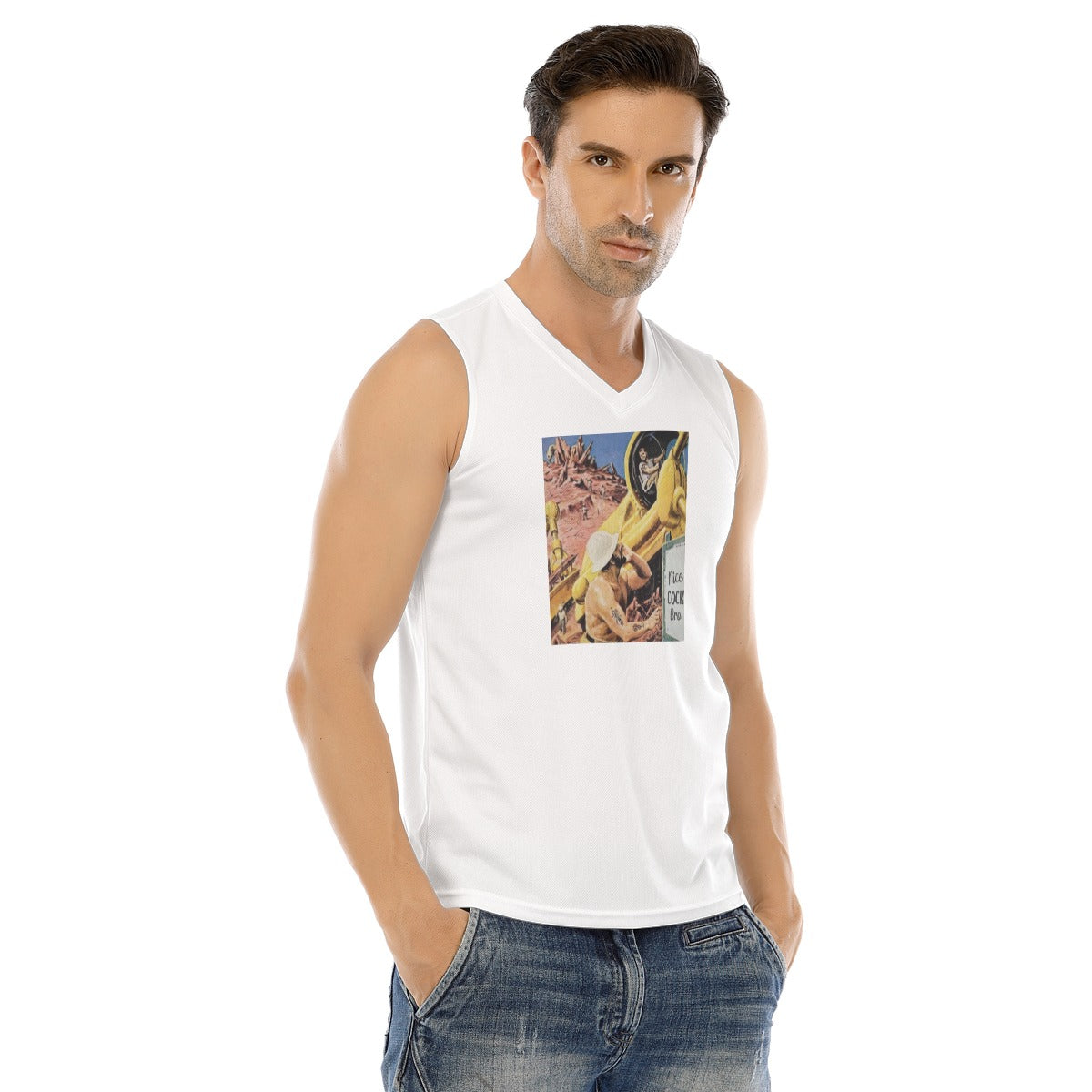 V-neck Tank Top, Construction Workers
