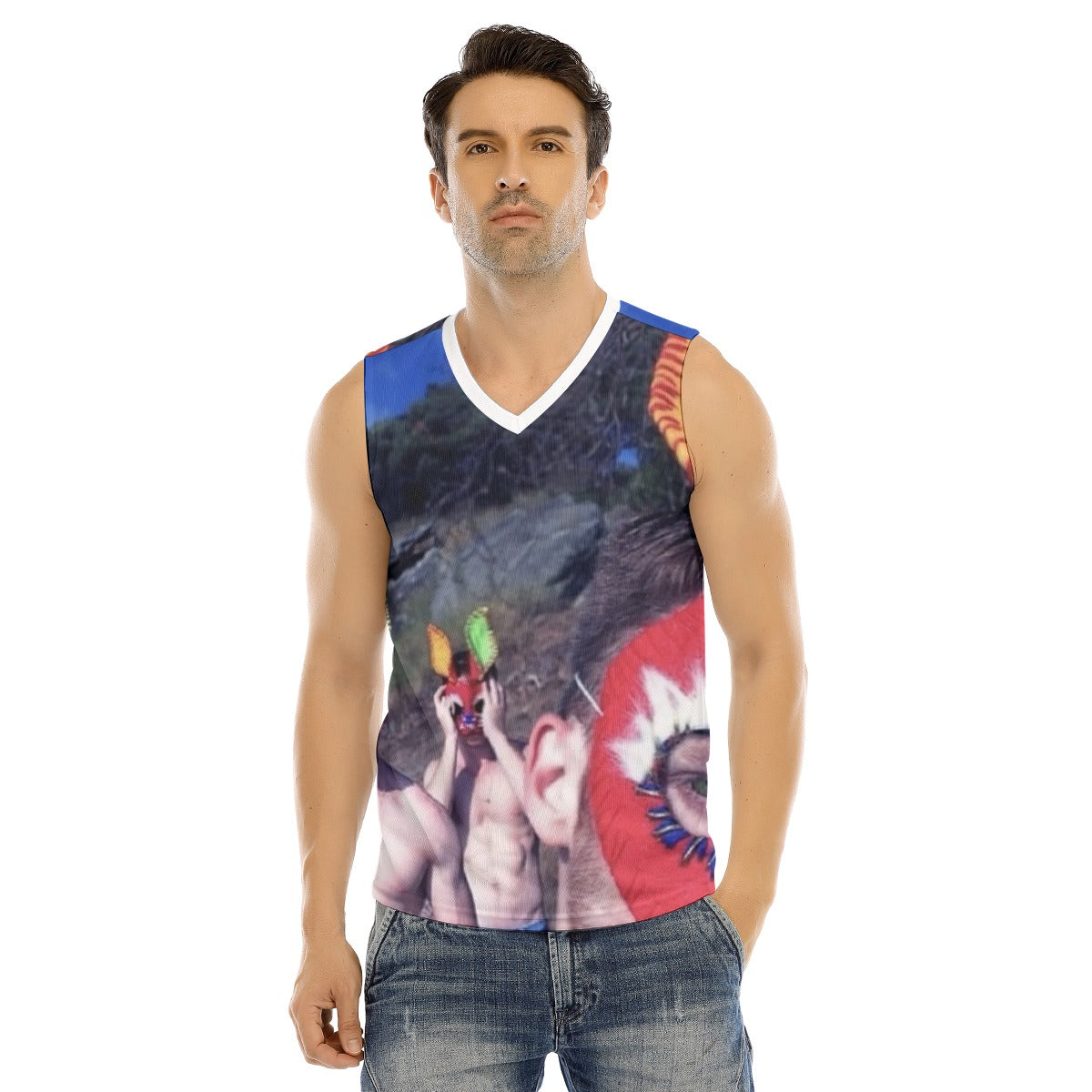 V-neck Tank Top, Gym Bunny