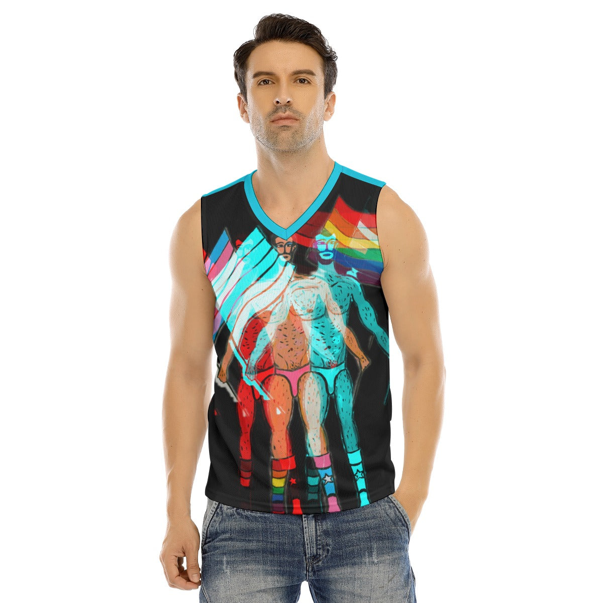 V-neck Tank Top, Pride Flags