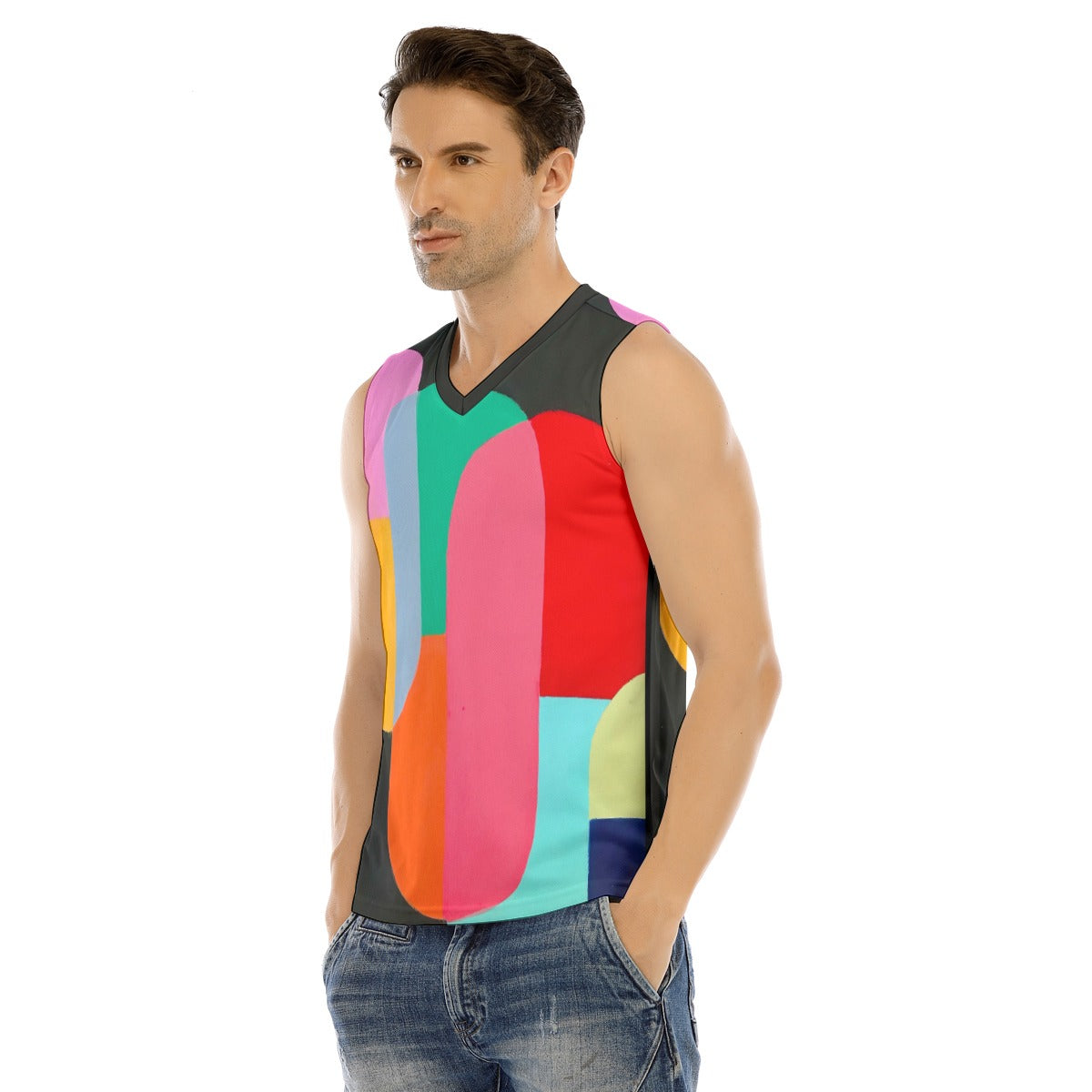 V-neck Tank Top, Stacked