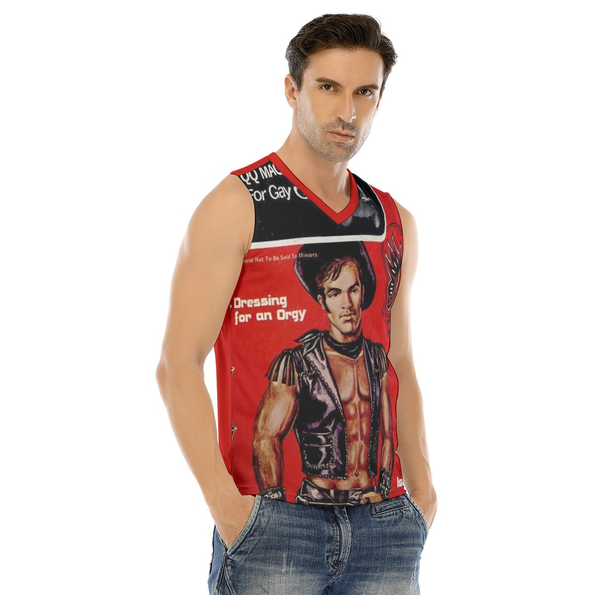 V-neck Tank Top, Stud Cowboy