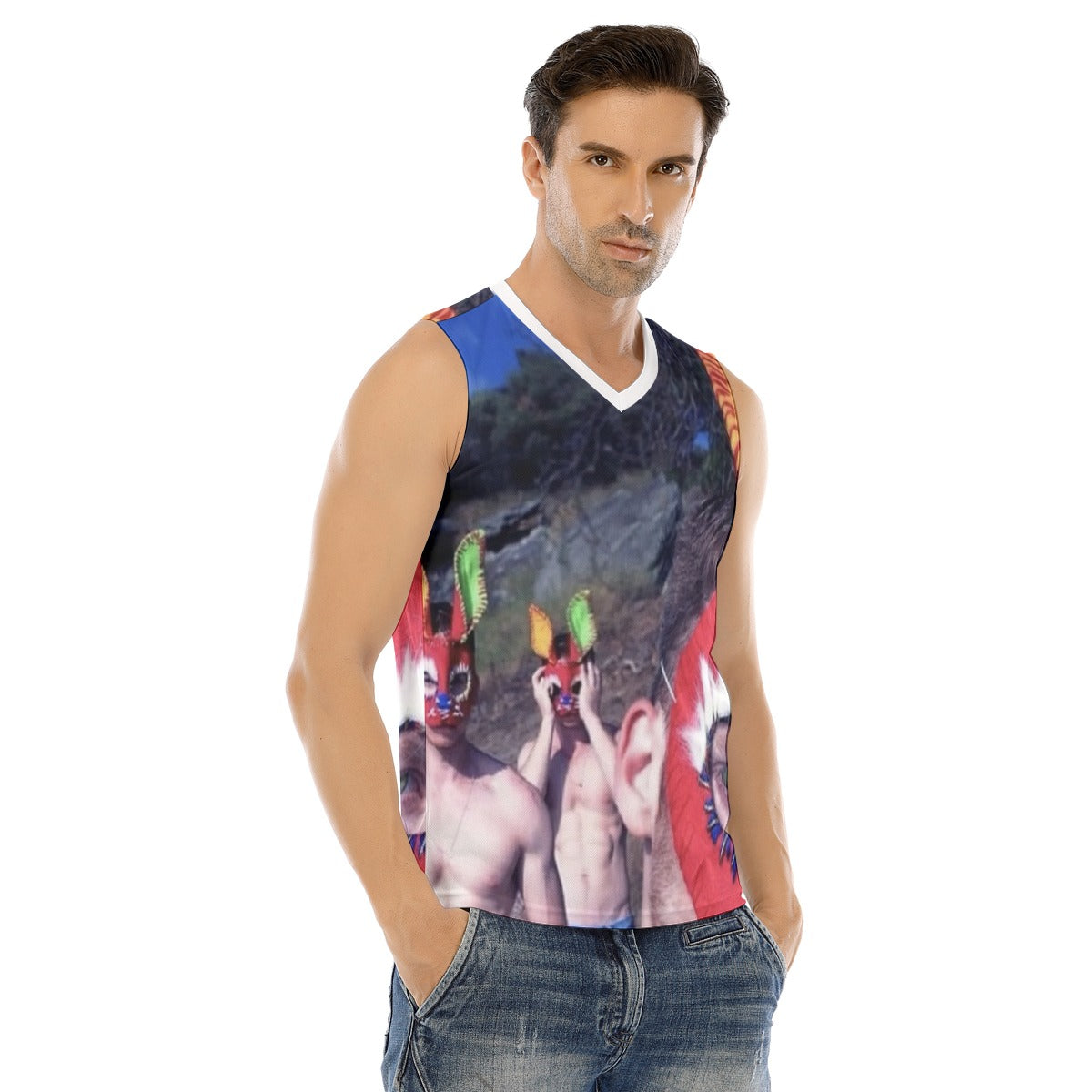 V-neck Tank Top, Gym Bunny