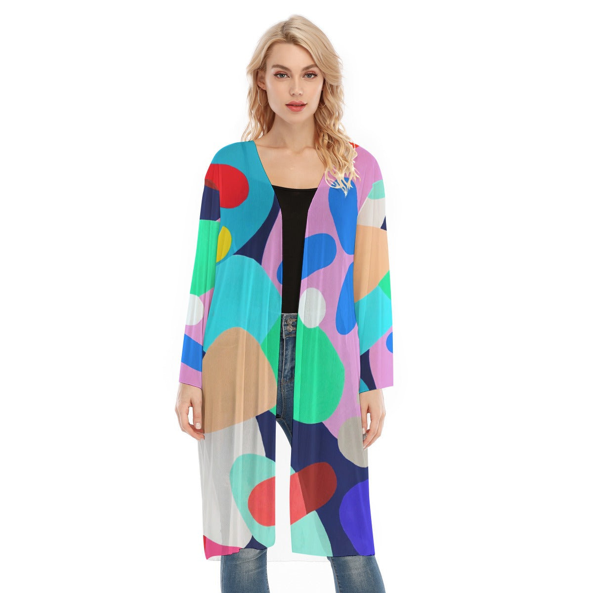Long Sleeve Mesh Cardigan, Alice