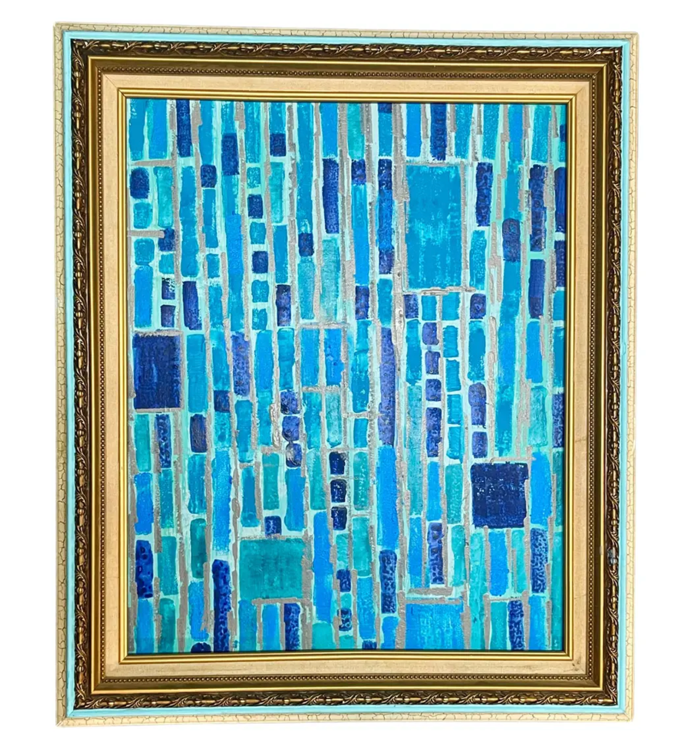 Contemporary Abstract Expressionist Painting, Framed