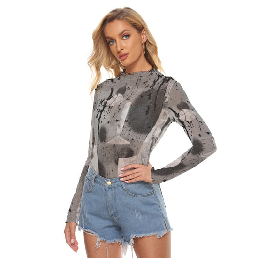 Mesh Long Sleeve Shirt, Smoke Show