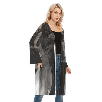 Long Sleeve Mesh Cardigan, Smoke Puzzled
