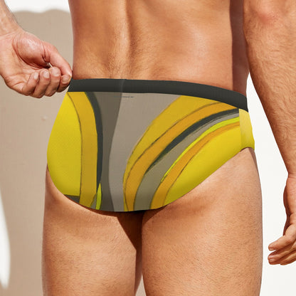 Swim Briefs, Geo Yellow