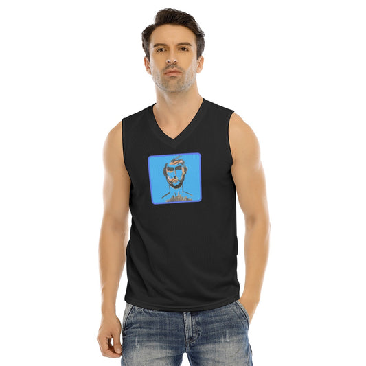 V-neck Tank Top, Woof Blue