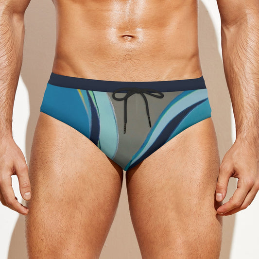 Swim Briefs, Geo Blue