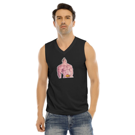 V-neck Tank Top, Beefy Black