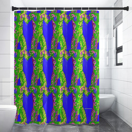 Shower curtain, Tattoo Tile