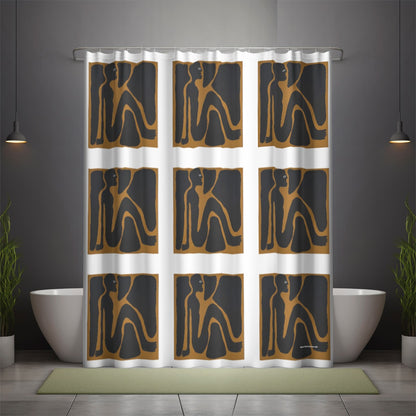 Shower curtain, Puzzle man