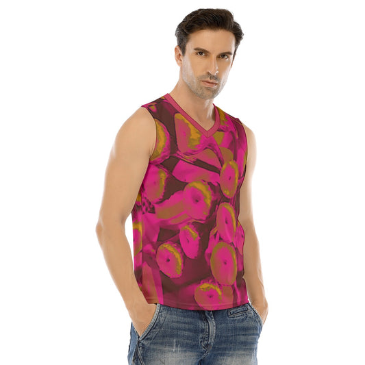 V-neck Tank Top, Parisian Poppies