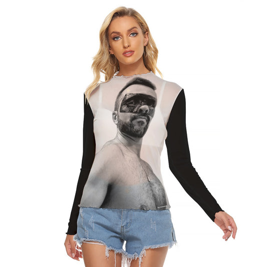 Mesh Long Sleeve Shirt, Masked Power