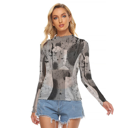 Mesh Long Sleeve Shirt, Smoke Show