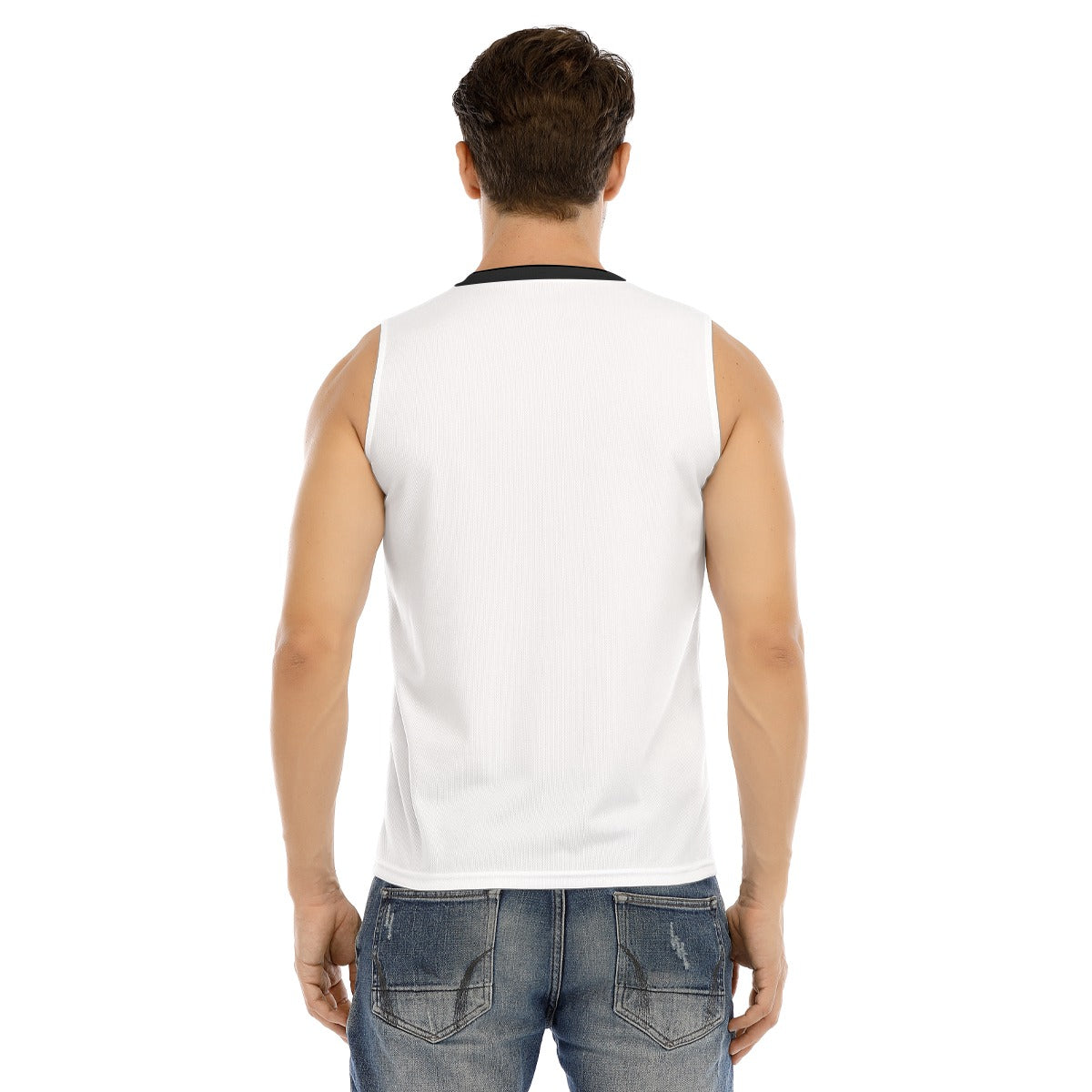 V-neck Tank Top, Cactus Middle, White