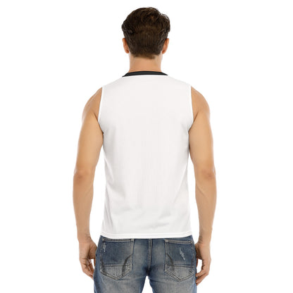 V-neck Tank Top, Cactus Middle, White