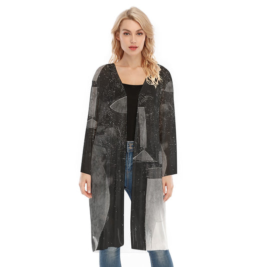 Long Sleeve Mesh Cardigan, Smoke Puzzled