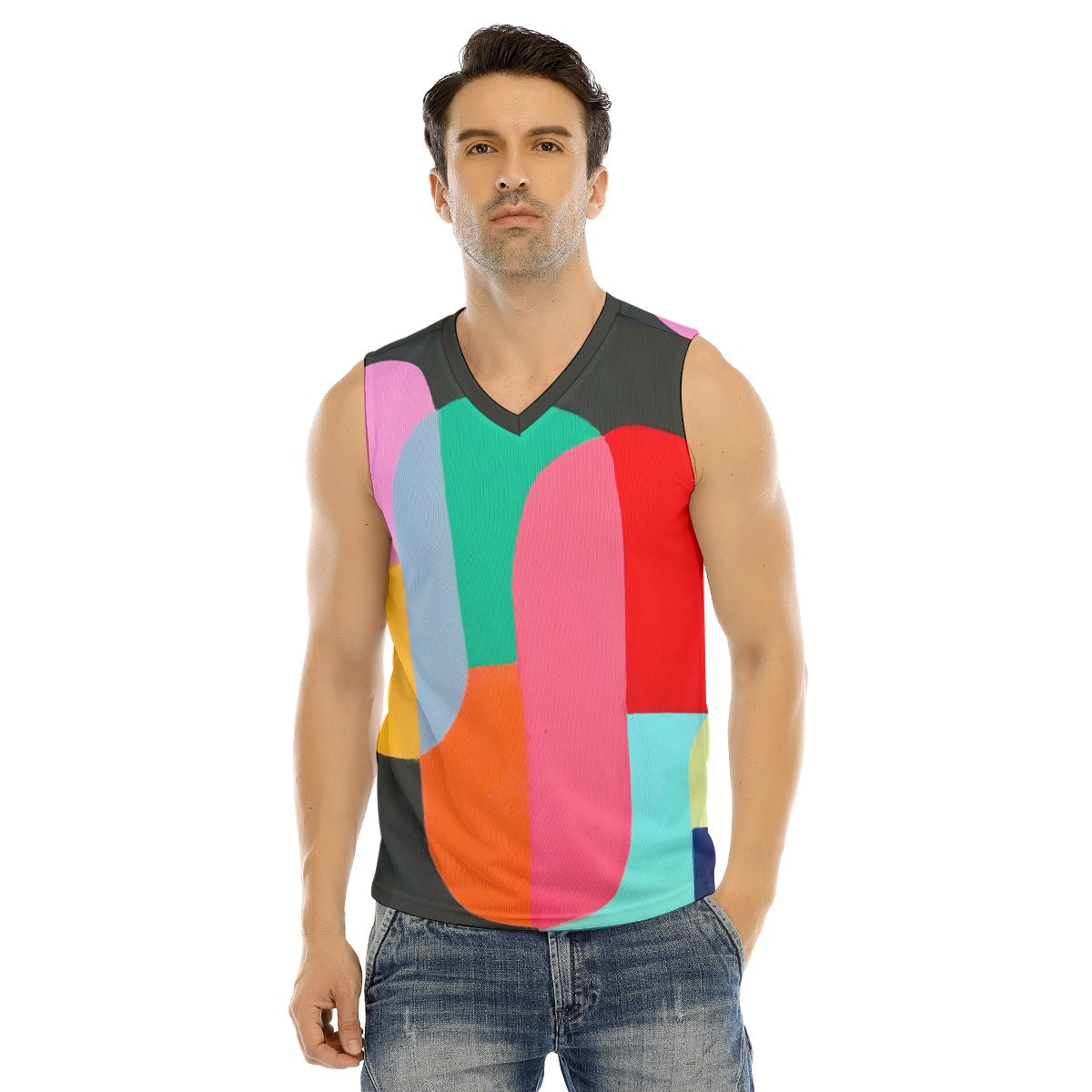 V-neck Tank Top, Stacked