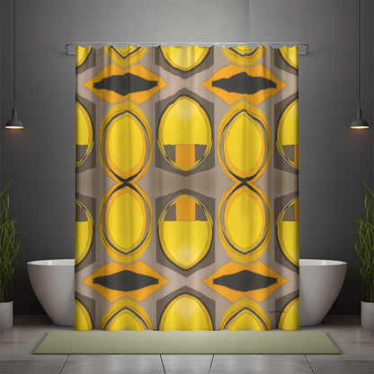 Shower curtain , Geo Yellow