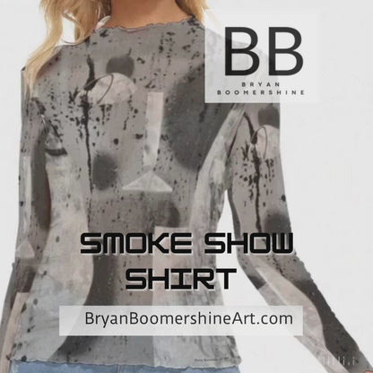 Mesh Long Sleeve Shirt, Smoke Show